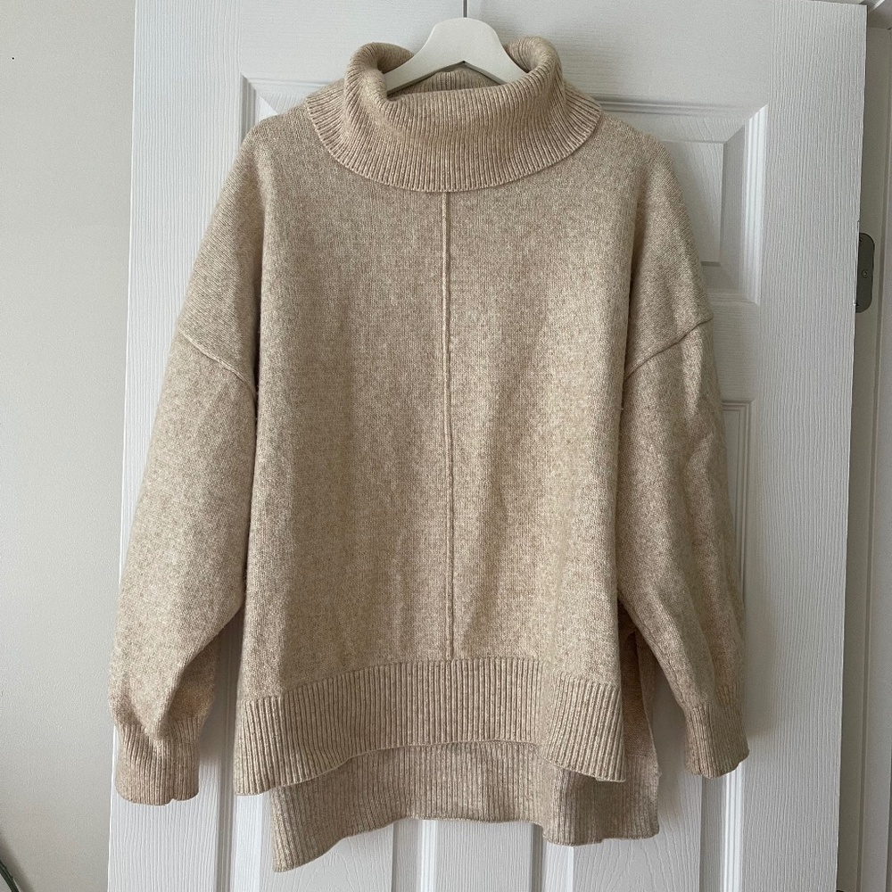 Oatmeal H&M Thick Knit Turtleneck